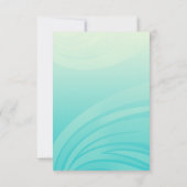 RSVPカードを結婚している青いタツノオトシゴ 出欠カード (裏面)