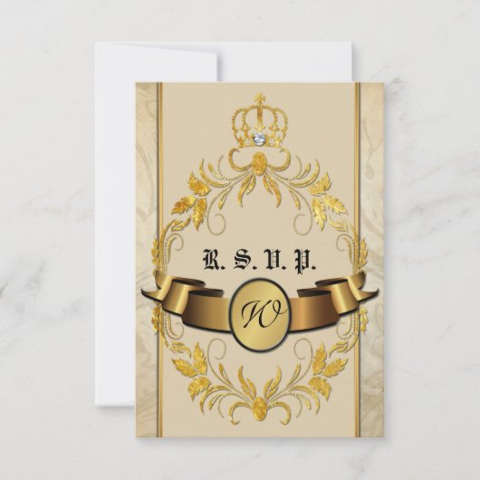 RSVPカードを結婚するおとぎ話 出欠カード (正面)