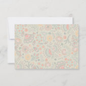 RSVPカードを結婚するかわいい花 出欠カード (裏面)