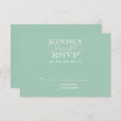 RSVPカードを結婚するエレガントで真新しい渦巻 出欠カード (正面/裏面)