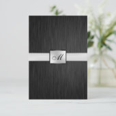 RSVPカードを結婚するエレガントなモノグラム 出欠カード (スタンド正面)