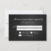 RSVPカードを結婚するエレガントなモノグラム 出欠カード (裏面)