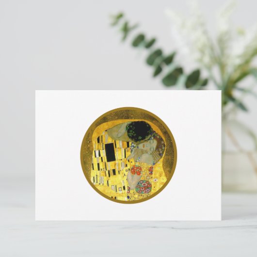 | RSVPカードを結婚するキスのグスタフのクリムト 出欠カード (スタンド正面)