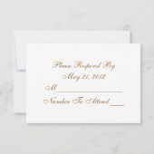 | RSVPカードを結婚するキスのグスタフのクリムト 出欠カード (裏面)