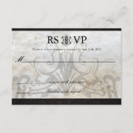 RSVPカードを結婚するケルト族のゲール族の結び目 出欠カード