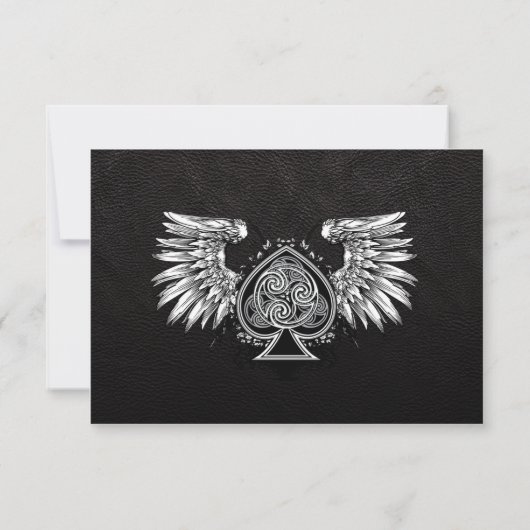 RSVPカードを結婚するケルト族のゲール族の結び目 出欠カード (裏面)