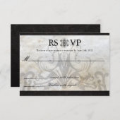 RSVPカードを結婚するケルト族のゲール族の結び目 出欠カード (正面/裏面)