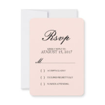 RSVPカードを結婚するシンプルでエレガントなタイポグラフィの赤面