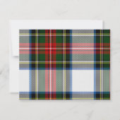 RSVPカードを結婚するステュワートの服の格子縞 出欠カード (裏面)