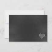 RSVPカードを結婚するタイポグラフィの黒板 出欠カード (裏面)