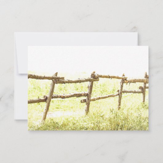 RSVPカードを結婚する愛木の田舎 出欠カード (裏面)