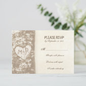 RSVPカードを結婚する愛木 出欠カード (スタンド正面)