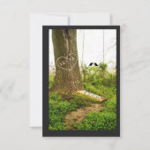 RSVPカードを結婚する木nの振動w鳥の国 出欠カード (正面)