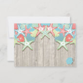 RSVPカードを結婚する熱帯貝殻 出欠カード (裏面)