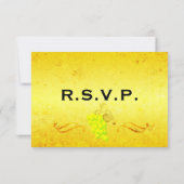 RSVPカードを結婚する白ワインのヴィンテージ 出欠カード (裏面)