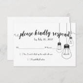 RSVPカードを結婚する私の生命のライト 出欠カード (正面/裏面)