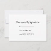 RSVPカードを結婚する素朴なオレンジデイジー牧場 出欠カード (裏面)