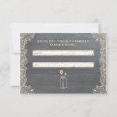 RSVPカードを結婚する素朴なメーソンジャー 出欠カード (裏面)