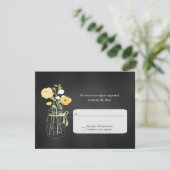 RSVPカードを結婚する黒板のメーソンジャー 出欠カード (スタンド正面)