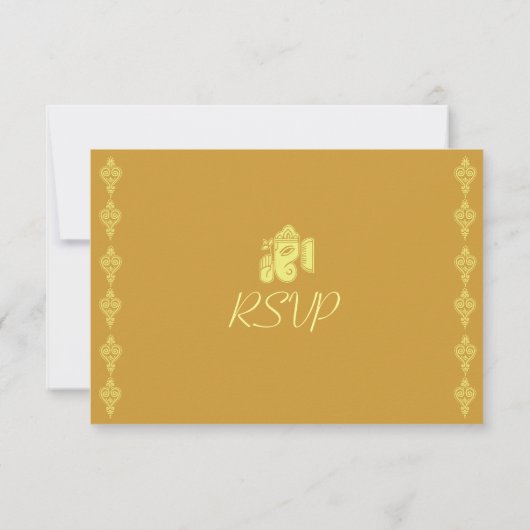 RSVPカードを結婚するGanesha 出欠カード (裏面)