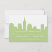 RSVPカードを結婚するNYCのスカイライン 出欠カード (正面)
