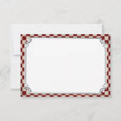 RSVPカードを結婚するSteampunkのチェッカーボード 出欠カード (裏面)