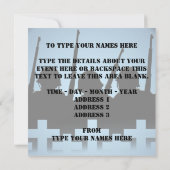 RSVPカードを除く忘れ戦争記念招待状 招待状 (裏面)