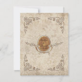 RSVPカードアールヌーボーローアリング20sデコスタイル 出欠カード (裏面)