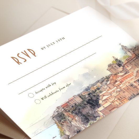 RSVPカードウォーター色コートダジュール 招待状