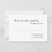 RSVPカードスクロールパターンターコイズ 出欠カード (正面)