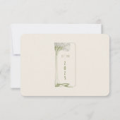 RSVPカードツリー開花Mackintoshアールヌーボー 招待状 (裏面)