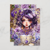 RSVPカードテお洒落アック 出欠カード (正面/裏面)