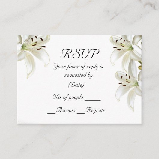 RSVPカードテンプレート エンクロージャーカード (正面)