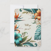 RSVPカードトロピカルアイリデセント 出欠カード (正面)