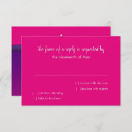 RSVPカードパープルおよびピンクスターグラデーションズ 招待状