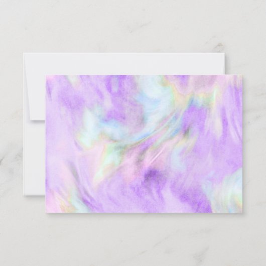 RSVPカードパープル絞り染めデザイン 出欠カード (裏面)