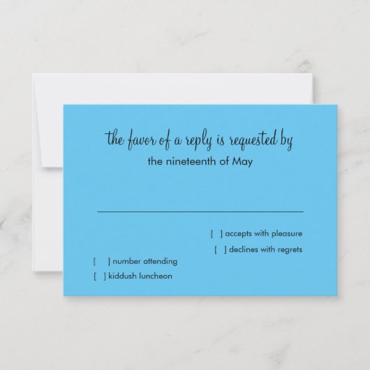 RSVPカードピンクパープルターコイズグラデーション星 招待状 (正面)