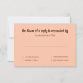 RSVPカードピーチミントグリーンフローラ水彩 招待状 (正面)