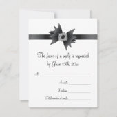 RSVPカードブラックブルースワールRSVP 出欠カード (裏面)