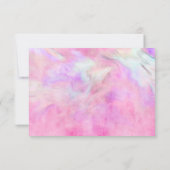 RSVPカードホットピンクと紫の絞り染めデザイン 出欠カード (裏面)