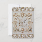 RSVPカードホワイトハミングバード結婚ズ 出欠カード (正面)