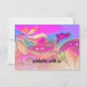 RSVPカードボカラフルホフローラ水彩 招待状 (裏面)