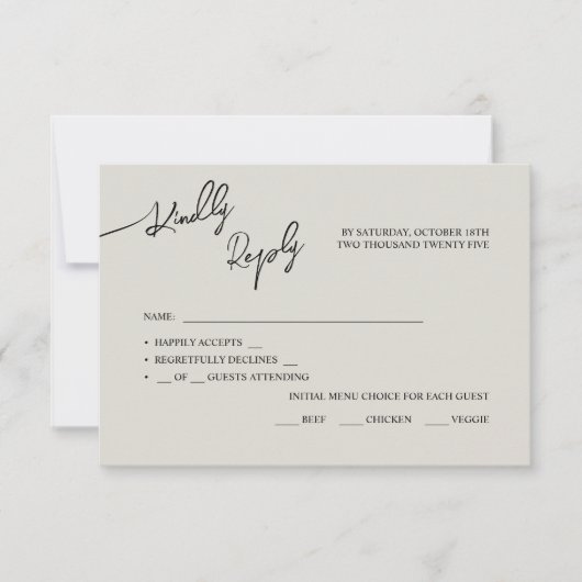 RSVPカードボホシック結婚のパステルカラー。 出欠カード (正面)