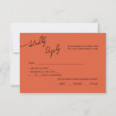 RSVPカードボホシック結婚のパステルカラー。 出欠カード (正面)