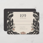 RSVPカードヴィンテージアールヌーボー 招待状 (正面/裏面)