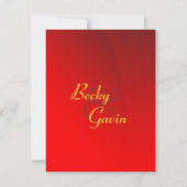 RSVPカード中国のな二重幸福のコレクション 出欠カード (裏面)