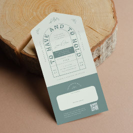 RSVPカード付きサンミゲル結婚式招待状 オールインワン招待状