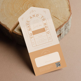 RSVPカード付きサンミゲル結婚式招待状 オールインワン招待状