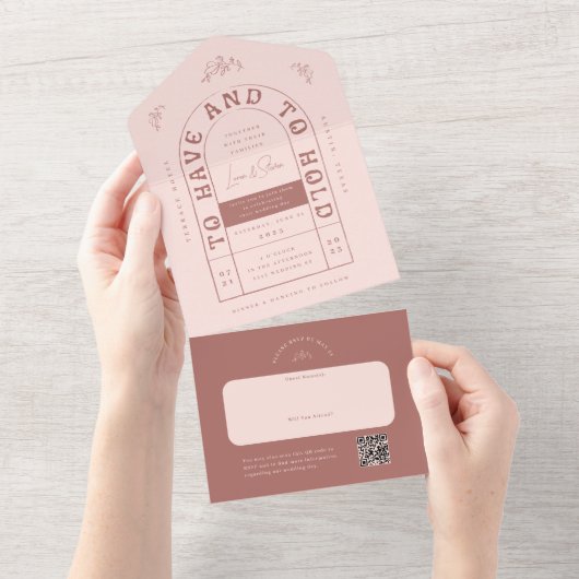 RSVPカード付きサンミゲル結婚式招待状 オールインワン招待状 (貼ってはがせる)