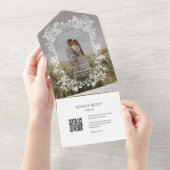 RSVPカード付きNorwichフォト結婚式招待状 オールインワン招待状 (貼ってはがせる)